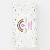 Op Wolk 9! Rainbow Birthday Spandoek (Verticaal)