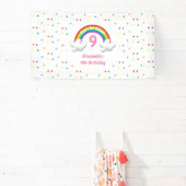 Op Wolk 9! Rainbow Birthday Spandoek (Insitu)