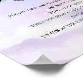 Op wolk 9 Ring spel Bruids douche spel bord Poster (Hoek)