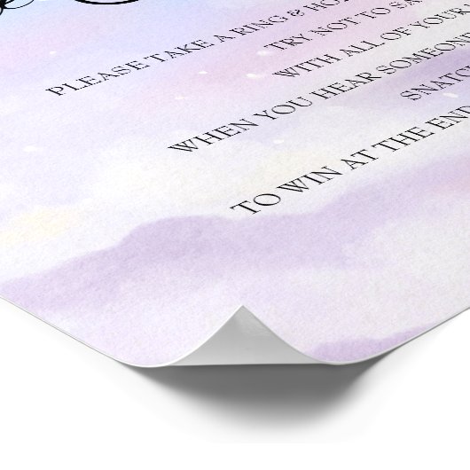 Op wolk 9 Ring spel Bruids douche spel bord Poster (Hoek)