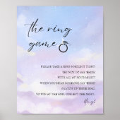 Op wolk 9 Ring spel Bruids douche spel bord Poster (Voorkant)