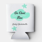 Op wolk negen pastelgroene wolken ster vrijgezelle blikjeskoeler (Achterkant)