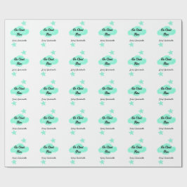 Op wolk negen pastelgroene wolken ster vrijgezelle cadeaupapier