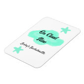 Op wolk negen pastelgroene wolken ster vrijgezelle magneet (Linkerzijde)