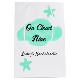 Op wolk negen pastelgroene wolken ster vrijgezelle medium cadeauzakje