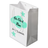 Op wolk negen pastelgroene wolken ster vrijgezelle medium cadeauzakje (Achterkant Gekanteld)