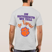 Op zaterdag schreeuwen we - Clemson T-shirt (Achterkant)
