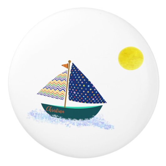 Op Zee Keramische Knop (Voorkant)