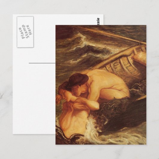 Op zee meermin & Zeeman Briefkaart (Voorkant / Achterkant)