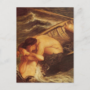 Op zee meermin & Zeeman Briefkaart