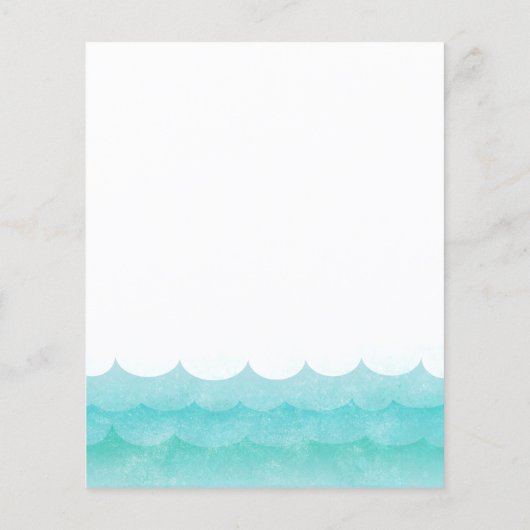 Op Zee Nautical Wedding Flyers (Achterkant)