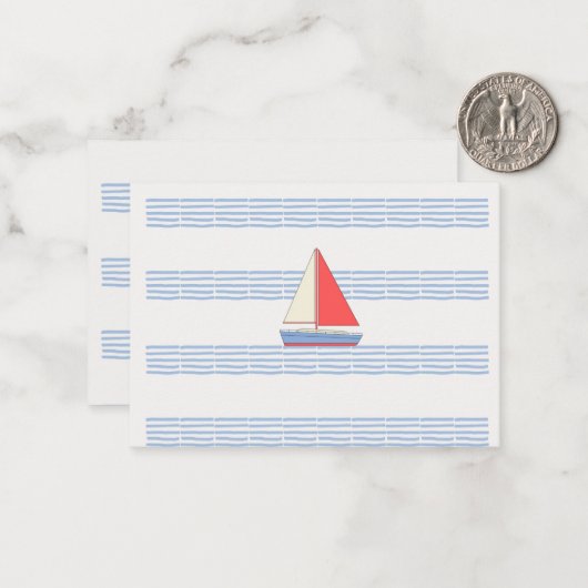 Op Zee Notitiekaartje (Voorkant / Achterkant in situ)