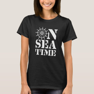Op Zee Time Kapitein, zeilboot zeilboot T-shirt