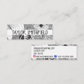 Op Zentangle® geïnspireerde lokale Mini Visitekaartje (Voorkant / Achterkant)