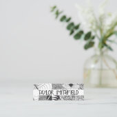 Op Zentangle® geïnspireerde lokale Mini Visitekaartje (Staand voorkant)