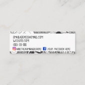 Op Zentangle® geïnspireerde lokale Mini Visitekaartje (Achterkant)