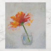 Op zichzelf wijn etiket (Enkel label)