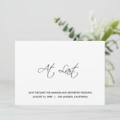 Op zijn minst eenvoudig sparen de uitnodiging van (Staand voorkant)