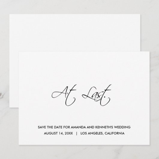 Op zijn minst eenvoudig sparen de uitnodiging van  (Voorkant / Achterkant)