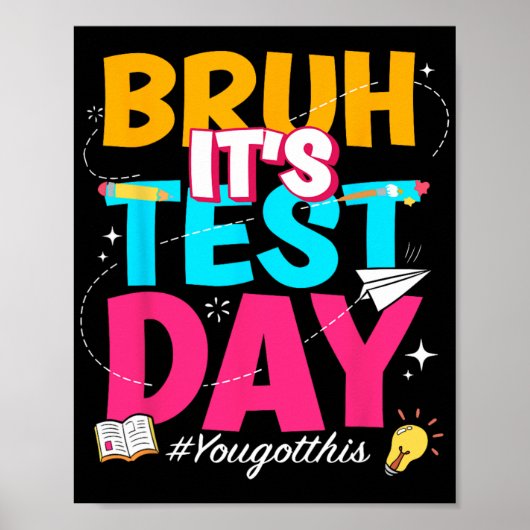 Op zijn testdag kreeg je deze ster state test-lera poster (Voorkant)