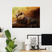 Op zijn Wild Throne Art Poster/Afdruk Poster (Thuiskantoor)