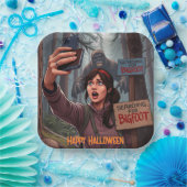 Op zoek naar Bigfoot Sasquatch Selfie Papieren Bordje (Feest)