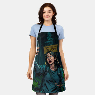 Op zoek naar Bigfoot Sasquatch Selfie Schort