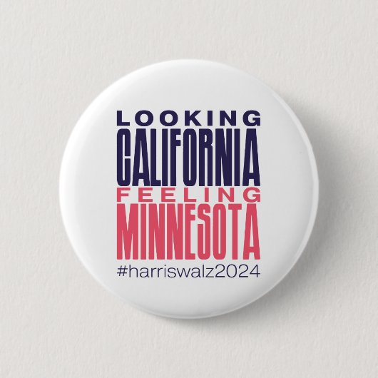 Op zoek naar Californië Gevoel Minnesota Button (Voorkant)