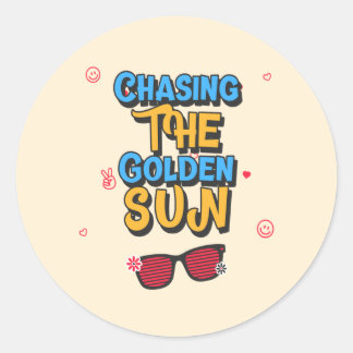 Op zoek naar de Golden Sun Ronde Sticker
