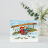 Op zoek naar de Kerstman Feestdagenkaart (Staand voorkant)