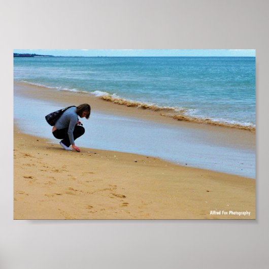 Op zoek naar de perfecte schelp poster (Voorkant)