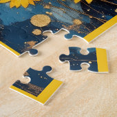 Op zoek naar de Zonneschijn/ Zonnebloem kind Legpuzzel (Zijkant)