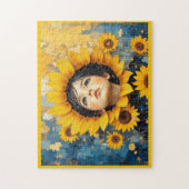 Op zoek naar de Zonneschijn/ Zonnebloem kind Legpuzzel (Verticaal)