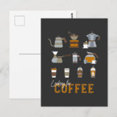 Op zoek naar Delicious Coffee Drink Briefkaart (Voorkant / Achterkant)