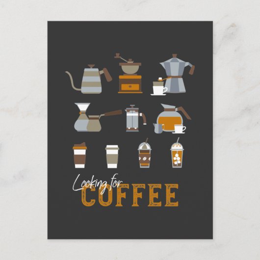 Op zoek naar Delicious Coffee Drink Briefkaart (Voorkant)