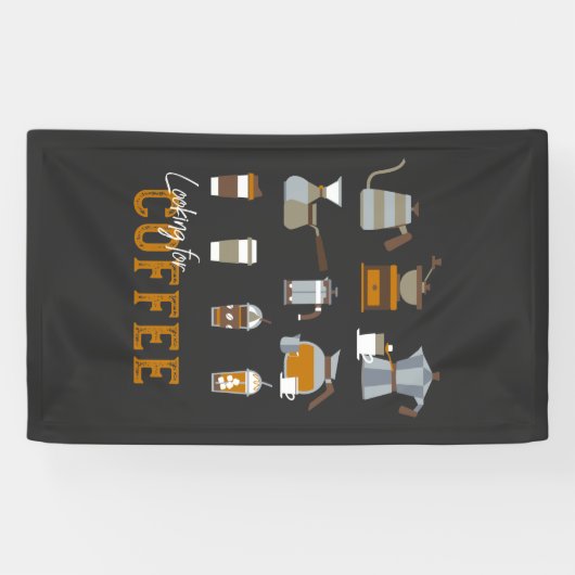 Op zoek naar Delicious Coffee Drink Spandoek (Horizontaal)