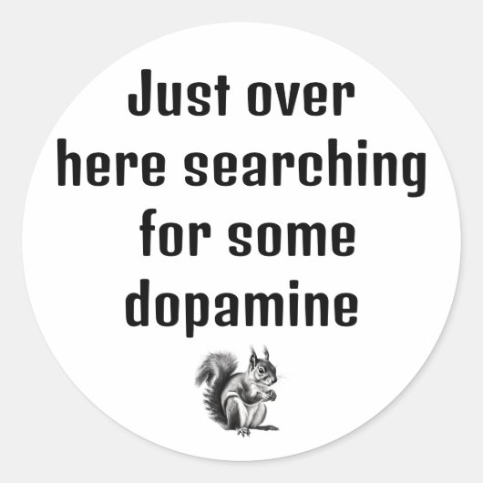Op zoek naar dopamine sticker (Voorkant)