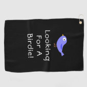 Op zoek naar een birdie personaliseer Schattigee v Golfhanddoek (Horizontaal)