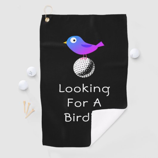Op zoek naar een birdie, personaliseren, vogel & b golfhanddoek (Insitu)