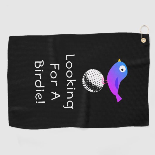 Op zoek naar een birdie, personaliseren, vogel & b golfhanddoek (Horizontaal)