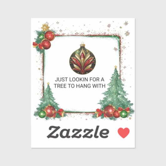Op zoek naar een boom om mee te hangen sticker (Vel)