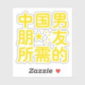 Op zoek naar een Chinese Boyvriend ~ Hanzi Languag Sticker (Vel)