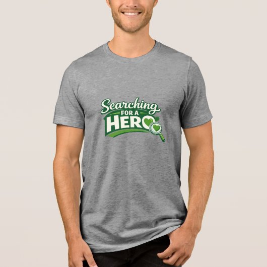 Op zoek naar een Donor Held Tri-Blend Shirt (Voorkant)