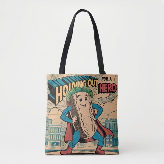 Op zoek naar een held tote bag (Voorkant)