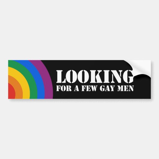 Op zoek naar een paar homoseksuele mannen Bumperst Bumpersticker (Voorkant)