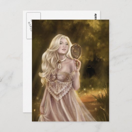 Op zoek naar feeën briefkaart (Voorkant / Achterkant)