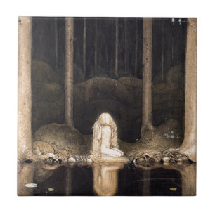 Op zoek naar haar Heart  Fantasy Fairy Tale Tegeltje