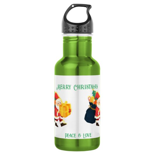 Op zoek naar het ideale kerstcadeau Gedrukt 18 oz Waterfles (Voorkant)