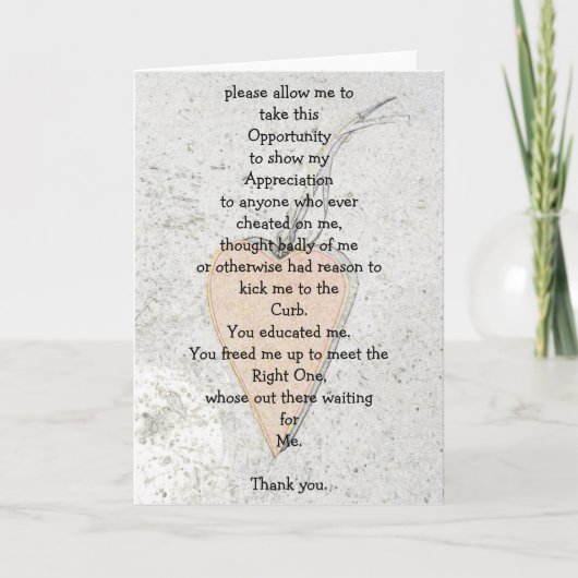 Op zoek naar liefde bedankkaart (Voorkant)