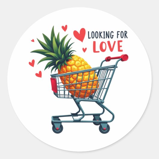 Op zoek naar liefde - Pineapple Dating Craze Ronde Sticker (Voorkant)